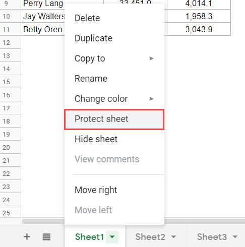 Cách khóa các ô trong Google Sheets 